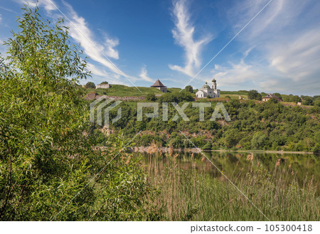 Alexander Nevsky Church in Khotyn Fortress, medieval fortification complex in Ukraine. Alexander Nevsky Church in Khotyn Fortress, medieval fortification complex in Ukraine. 105300418