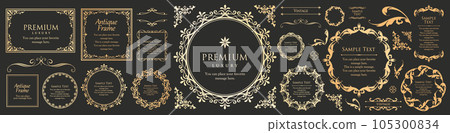 Luxury vintage style frame design set Luxury vintage style frame design set 105300834