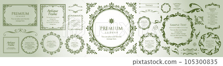 Luxury vintage style frame design set Luxury vintage style frame design set 105300835