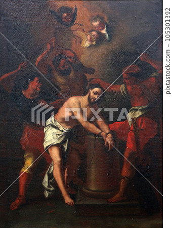Scourging at the Pillar, Basilica of St. Vitus in Ellwangen, Germany Scourging at the Pillar, Basilica of St. Vitus in Ellwangen, Germany 105301392