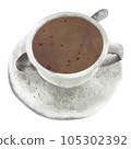 hot coffee in a cup 105302392