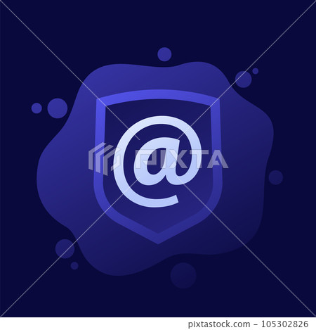 secure email, mail protection icon, vector design secure email, mail protection icon, vector design 105302826