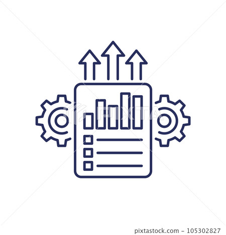 increase productivity icon, line vector increase productivity icon, line vector 105302827