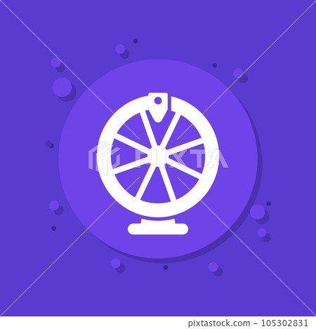 roulette, fortune wheel icon, vector art roulette, fortune wheel icon, vector art 105302831