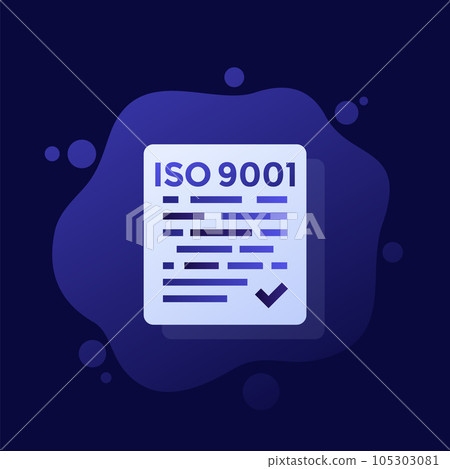 ISO 9001 standard icon, vector design 105303081