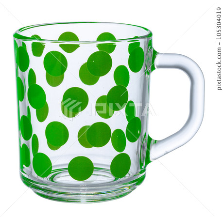 Empty glass cup isolated on white background 105304019