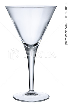Empty new champagne glass isolated on white Empty new champagne glass isolated on white 105304040