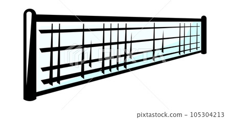 Tennis net illustration. Sport club item or symbol. Tennis net illustration. Sport club item or symbol. 105304213