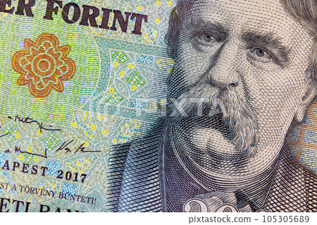 Hungary banknote featuring Ferenc Deak de Kehida prominent Hungarian statesman is worth twenty thousand forints in cash. Hungary banknote featuring Ferenc Deak de Kehida prominent Hungarian statesman is worth twenty thousand forints in cash. 105305689