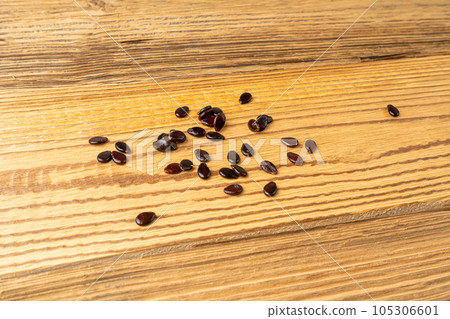 Watermelon Seeds, Water Melon Black Seed Pile, Small Black Kernels 105306601