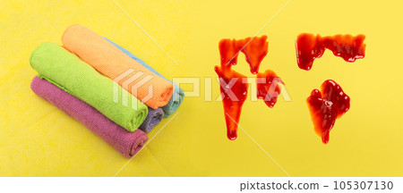 Multicolored Microfiber Pattern or Microfibre 105307130