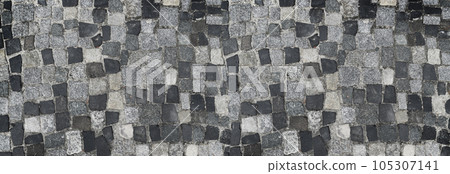 Portuguese Stone Pavement or Calcada Portuguesa Road 105307141