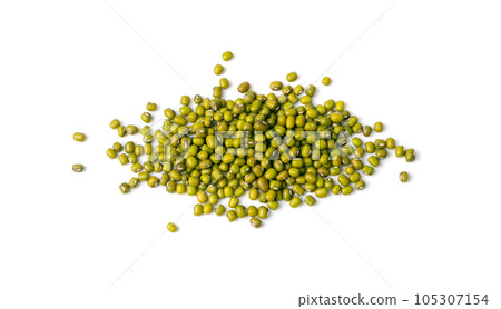 Dry Raw Mung Beans, Vigna Radiata Seeds, Green Gram, Maash or Moong 105307154