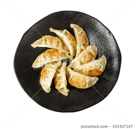 Gyoza Chinese Dumplings Isolated, Fried Vegetable Jiaozi, Chicken Momo Pile, Asian Gyoza Group Gyoza Chinese Dumplings Isolated, Fried Vegetable Jiaozi, Chicken Momo Pile, Asian Gyoza Group 105307187
