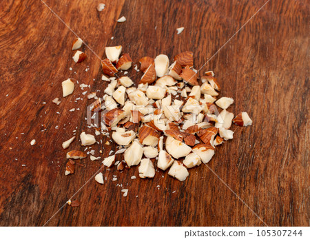 Nut Kernels Crumbs, Broken Hazelnuts Pile, Healthy Organic Crush Nuts Group, Hazel Nut Pieces Nut Kernels Crumbs, Broken Hazelnuts Pile, Healthy Organic Crush Nuts Group, Hazel Nut Pieces 105307244
