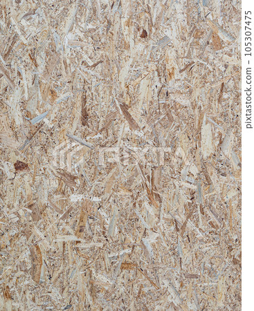Chipboard Texture Background, Light Brown OSB Panel Pattern, Pressed Glued Wood Chips Backdrop 105307475