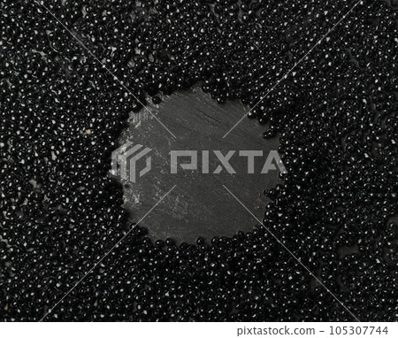 Black Caviar Texture Background, Sturgeon, Sevruga, Beluga Caviare Mockup, Luxury Seafood with Copy Space Black Caviar Texture Background, Sturgeon, Sevruga, Beluga Caviare Mockup, Luxury Seafood with Copy Space 105307744