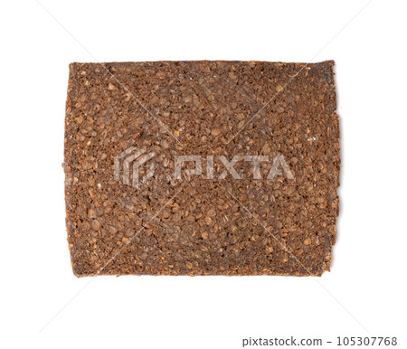 Black Bread Slices Isolated, Brown Organic Cereal Bread Pieces, Sliced Black Loaf Slices, Rye Bread Black Bread Slices Isolated, Brown Organic Cereal Bread Pieces, Sliced Black Loaf Slices, Rye Bread 105307768