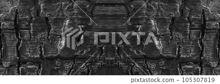 Burnt Wood Texture Background, Wooden Charcoal Pattern, Black Charred Tree Mockup Burnt Wood Texture Background, Wooden Charcoal Pattern, Black Charred Tree Mockup 105307819