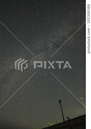 Night view of Nobeyama and beautiful starry sky Milky Way in summer 105308366