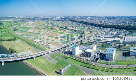 “千葉縣”矢切松戶市的無人機景觀 105308483