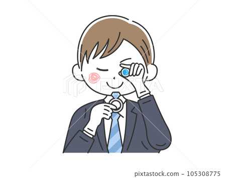 Illustration of a male appraiser 105308775