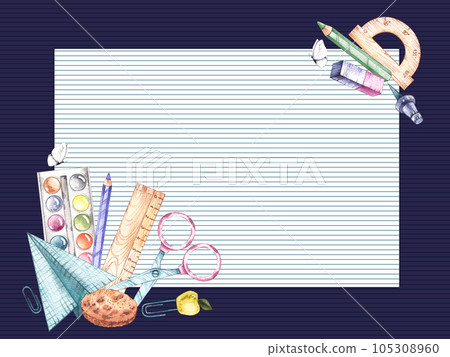 Back to school rectangular template 105308960