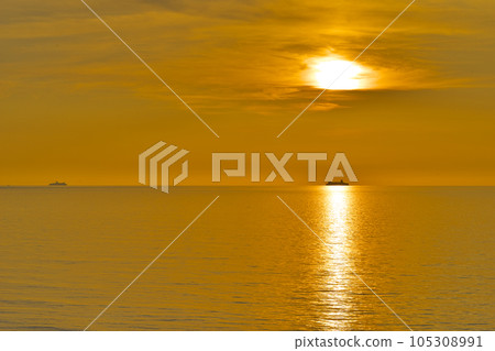 日本海的夕陽4 日本海的夕陽4 105308991