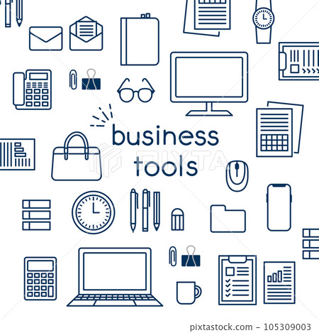 簡單的商務圖標集_畫線 105309003