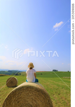 七月的北海道，美瑛的山丘上瀰漫著初夏的氣息，鬆軟的大地，以及讓人想起歐洲鄉村小鎮的山丘小鎮。 105309886