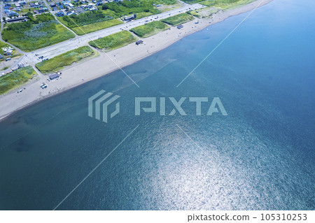 從天空看到的海灘圖像 105310253