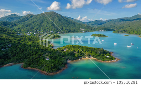 July 24 2023 The bay and shores of Sai Kung, hk, July 24 2023 105310281