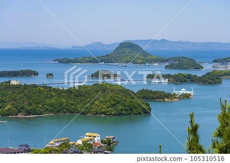 雲仙天草國立公園 天草松島風景(高布壇展望台) 雲仙天草國立公園 天草松島風景(高布壇展望台) 105310516