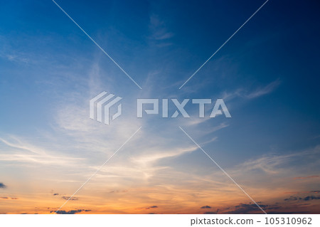blue sky at sunset 105310962