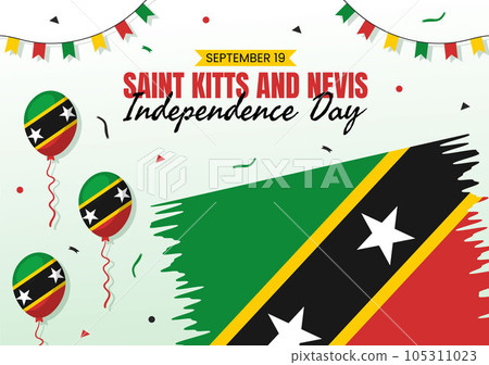Happy Independence Day Saint Kitts and Nevis Vector Illustration with Country Flag Background in Flat Cartoon Hand Drawn Landing Page Templates Happy Independence Day Saint Kitts and Nevis Vector Illustration with Country Flag Background in Flat Cartoon Hand Drawn Landing Page Templates 105311023