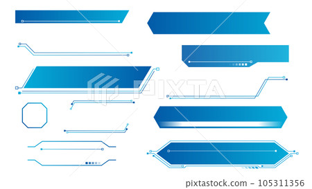 Digital new telop base set transparent material Digital new telop base set transparent material 105311356