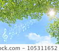 清新的綠色、藍天和音樂 105311652