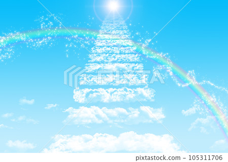 雲樓梯和藍天彩虹 雲樓梯和藍天彩虹 105311706