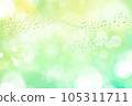 綠色黃色水彩背景與音樂 105311711