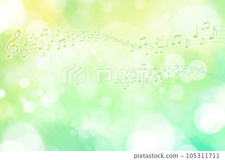 green yellow watercolor background with music green yellow watercolor background with music 105311711