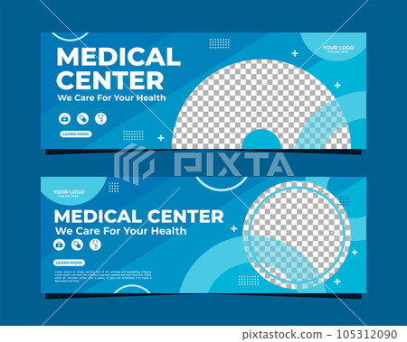 Medical center horizontal banner template Medical center horizontal banner template 105312090