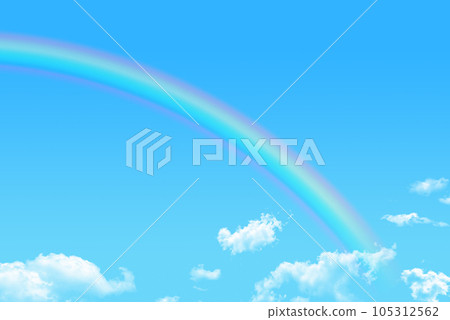 彩虹圖像在藍藍的天空 彩虹圖像在藍藍的天空 105312562