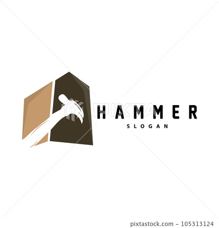 Hammer Logo, Builder Tools Inspiration Design, Vector Vintage Carpentry And Mechanics, Illustration Template Hammer Logo, Builder Tools Inspiration Design, Vector Vintage Carpentry And Mechanics, Illustration Template 105313124