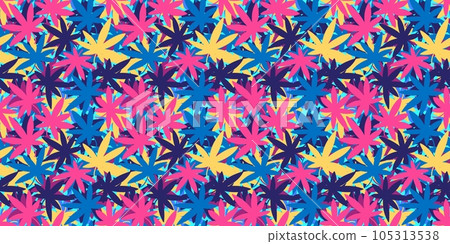 Trendy Abstract Colorful Khaki Texture Camouflage With Cannabis Leaves Seamless Pattern Background Vector Illustration Trendy Abstract Colorful Khaki Texture Camouflage With Cannabis Leaves Seamless Pattern Background Vector Illustration 105313538