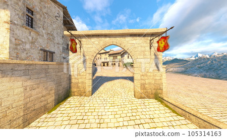 Stone cityscape 105314163