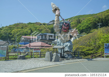 A giant Namahage statue in a tourist spot in Akita Prefecture A giant Namahage statue in a tourist spot in Akita Prefecture 105315114