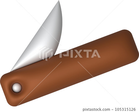 3D illustration folding knife camping, compact expedition knife. Penknife multi-tool. 3D illustration folding knife camping, compact expedition knife. Penknife multi-tool. 105315126