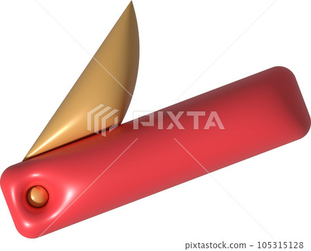 3D illustration folding knife camping, compact expedition knife. Penknife multi-tool. 3D illustration folding knife camping, compact expedition knife. Penknife multi-tool. 105315128