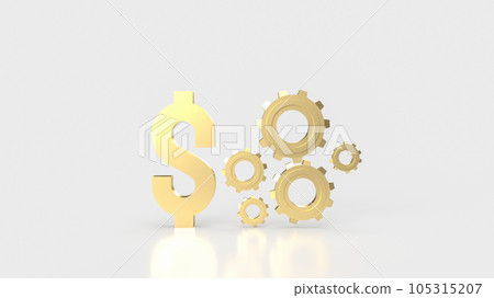 The Dollar symbol and Gears for Business... - Stock Illustration ...