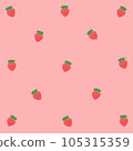 strawberry pattern with strawberry 105315359